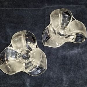 Mikasa Crystal Flowers Candle Holders